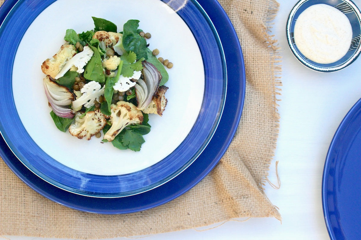cauliflower lentil salad