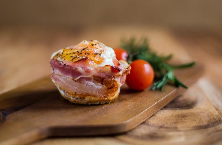 Baked Egg & Bacon Cups with Dukkah